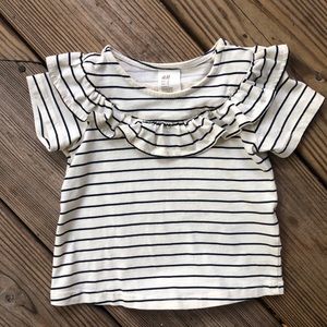 H&M ruffle trim top